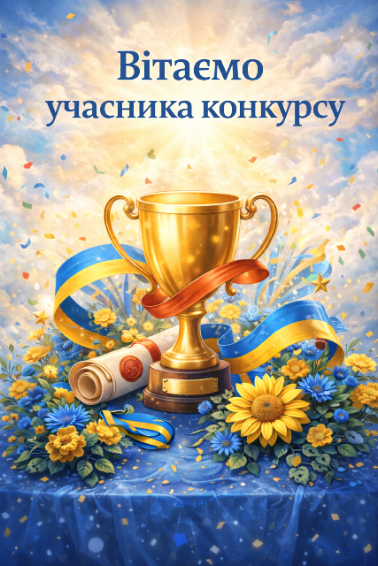 Вітаємо учаницю конкурсу!